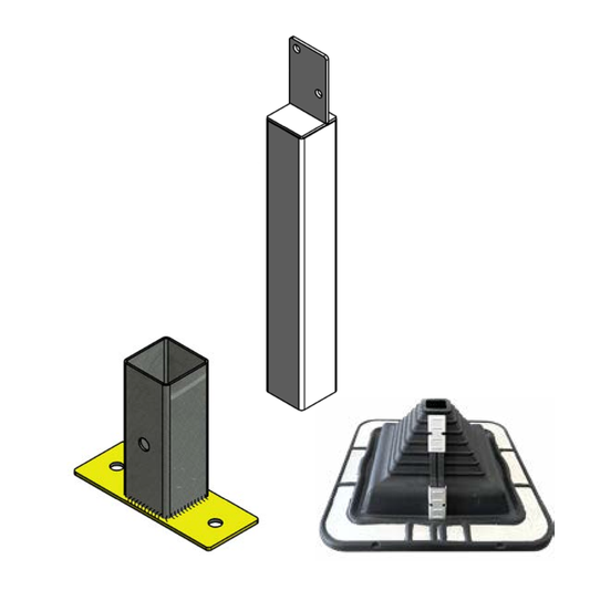 Flyover Roof Support Brackets Square