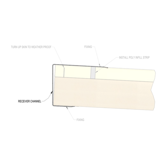 Receiver Channel Flashing – Wall Mount Panel Fixing Support